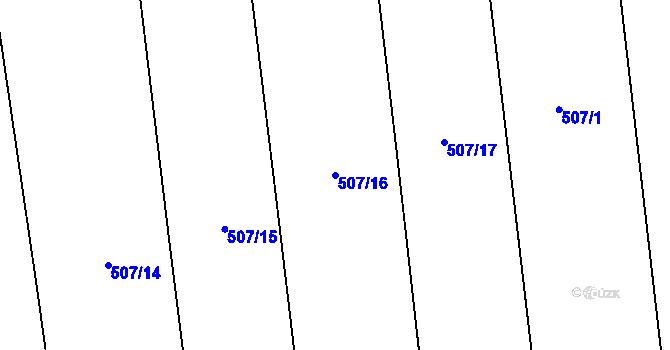 Parcela st. 507/16 v KÚ Rataje nad Sázavou, Katastrální mapa