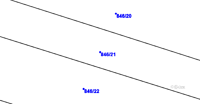 Parcela st. 846/21 v KÚ Rataje nad Sázavou, Katastrální mapa