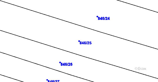 Parcela st. 846/25 v KÚ Rataje nad Sázavou, Katastrální mapa