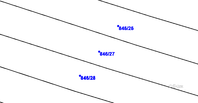 Parcela st. 846/27 v KÚ Rataje nad Sázavou, Katastrální mapa