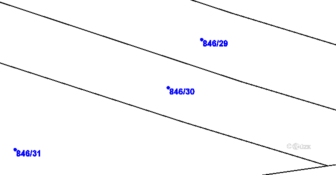 Parcela st. 846/30 v KÚ Rataje nad Sázavou, Katastrální mapa
