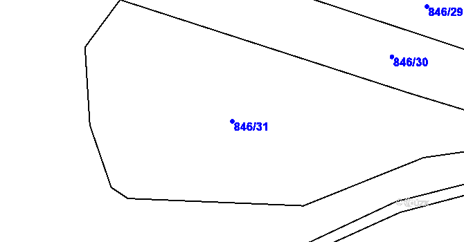 Parcela st. 846/31 v KÚ Rataje nad Sázavou, Katastrální mapa