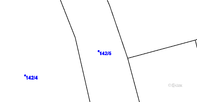 Parcela st. 142/5 v KÚ Kbel u Ratboře, Katastrální mapa