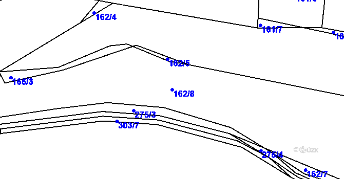 Parcela st. 162/8 v KÚ Pašinka, Katastrální mapa