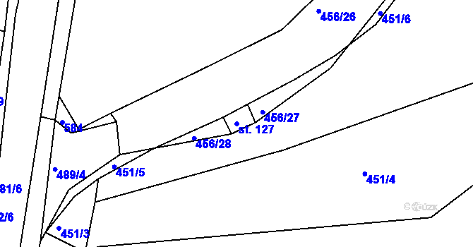 Parcela st. 127 v KÚ Ratboř, Katastrální mapa