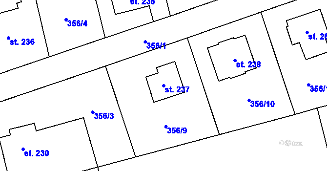 Parcela st. 237 v KÚ Ratboř, Katastrální mapa