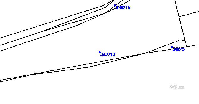 Parcela st. 347/10 v KÚ Ratboř, Katastrální mapa