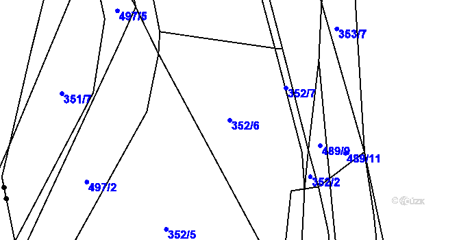 Parcela st. 352/6 v KÚ Ratboř, Katastrální mapa