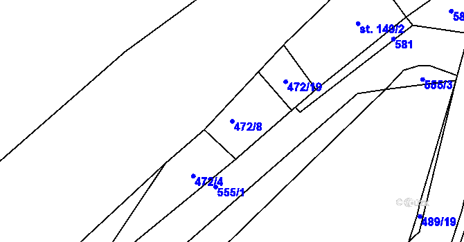 Parcela st. 472/8 v KÚ Ratboř, Katastrální mapa