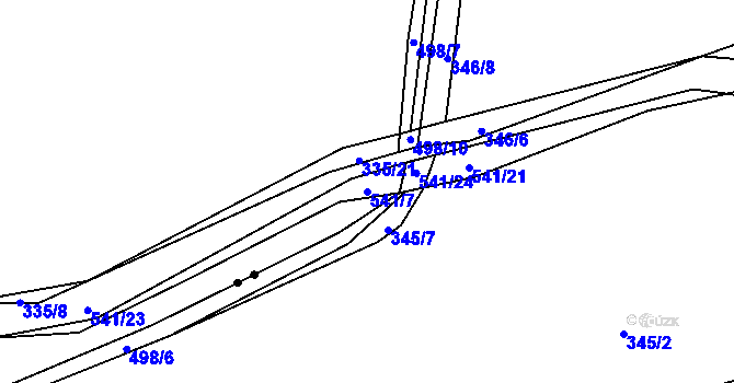 Parcela st. 541/7 v KÚ Ratboř, Katastrální mapa