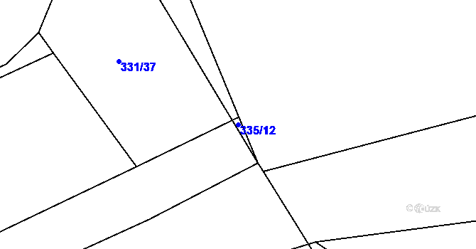 Parcela st. 335/12 v KÚ Ratboř, Katastrální mapa