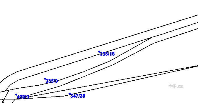 Parcela st. 335/18 v KÚ Ratboř, Katastrální mapa