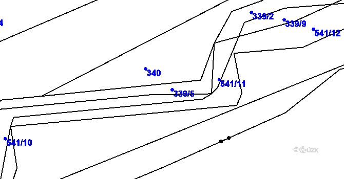 Parcela st. 339/5 v KÚ Ratboř, Katastrální mapa
