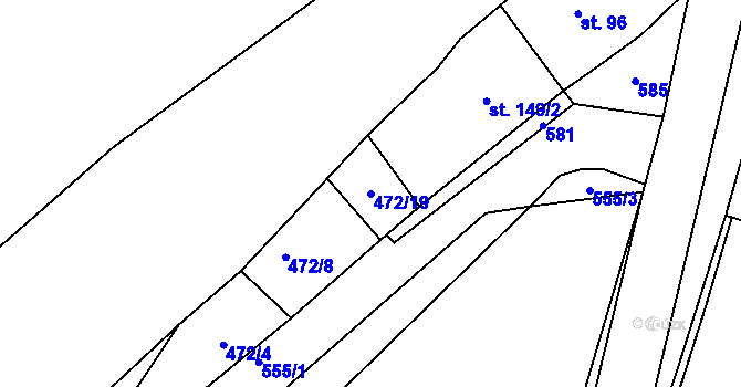 Parcela st. 472/19 v KÚ Ratboř, Katastrální mapa