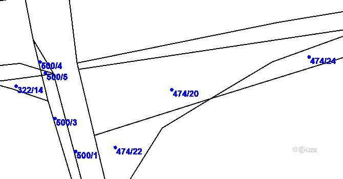 Parcela st. 474/20 v KÚ Ratboř, Katastrální mapa