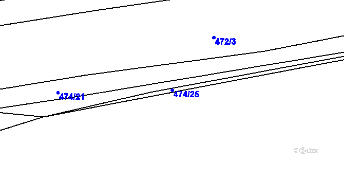 Parcela st. 474/25 v KÚ Ratboř, Katastrální mapa