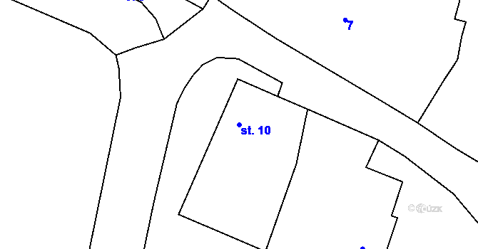 Parcela st. 10 v KÚ Sedlov, Katastrální mapa
