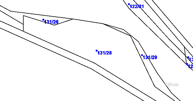 Parcela st. 131/28 v KÚ Sedlov, Katastrální mapa