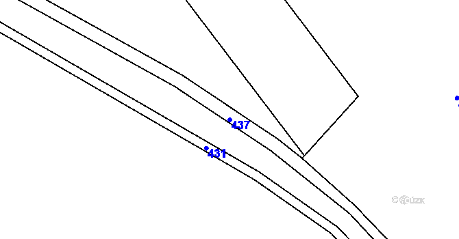 Parcela st. 437 v KÚ Sedlov, Katastrální mapa