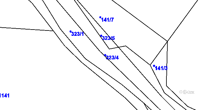 Parcela st. 323/4 v KÚ Sedlov, Katastrální mapa
