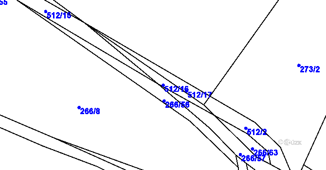 Parcela st. 512/16 v KÚ Ratenice, Katastrální mapa