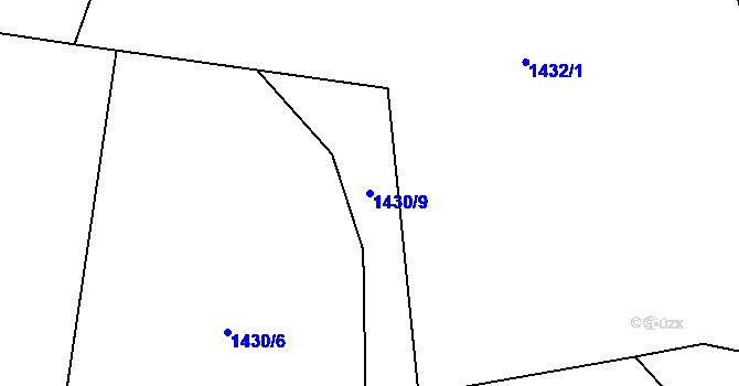 Parcela st. 1430/9 v KÚ Ratiboř, Katastrální mapa