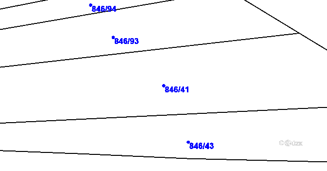 Parcela st. 846/41 v KÚ Ratiboř u Vsetína, Katastrální mapa