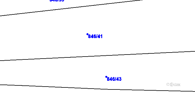 Parcela st. 846/42 v KÚ Ratiboř u Vsetína, Katastrální mapa