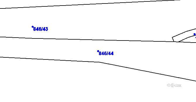 Parcela st. 846/44 v KÚ Ratiboř u Vsetína, Katastrální mapa