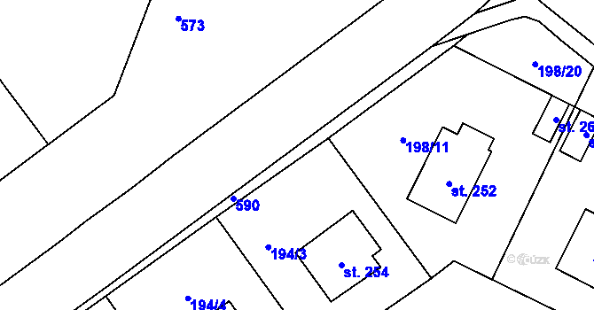 Parcela st. 451/2 v KÚ Ratibořské Hory, Katastrální mapa