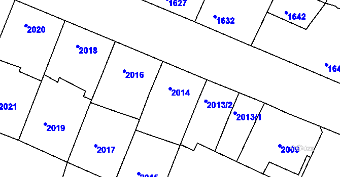 Parcela st. 2014 v KÚ Ratíškovice, Katastrální mapa