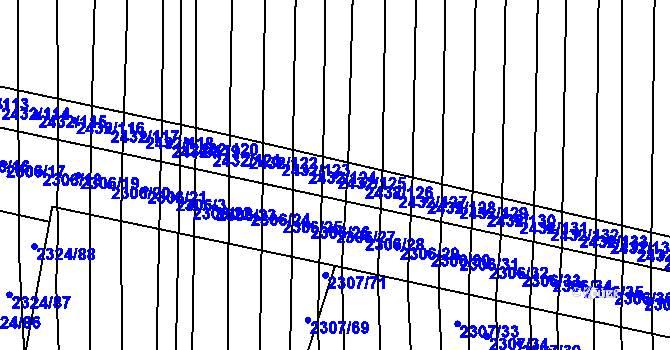 Parcela st. 2432/125 v KÚ Ratíškovice, Katastrální mapa