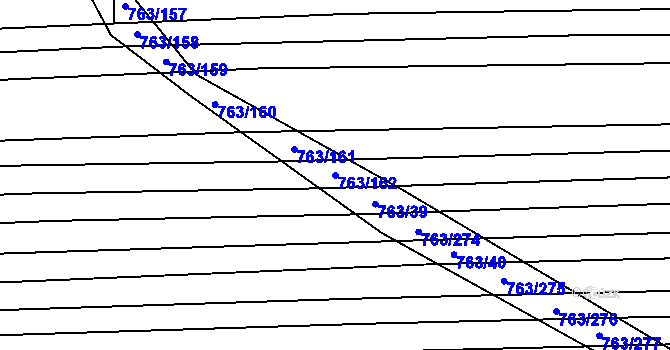 Parcela st. 763/162 v KÚ Ratíškovice, Katastrální mapa