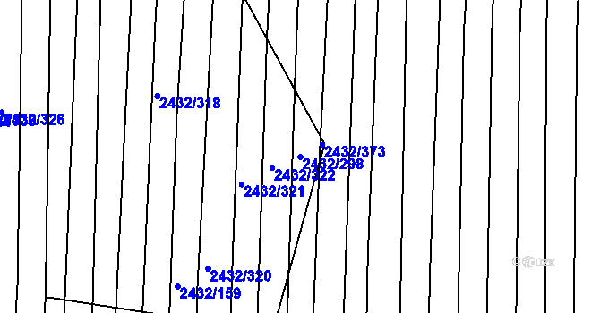 Parcela st. 2432/298 v KÚ Ratíškovice, Katastrální mapa