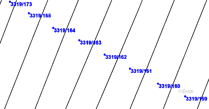 Parcela st. 3319/162 v KÚ Ratíškovice, Katastrální mapa
