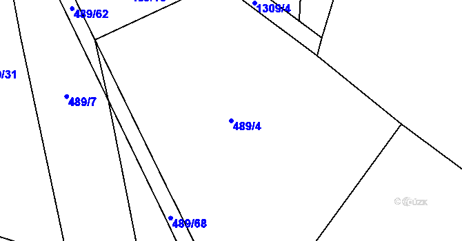 Parcela st. 489/4 v KÚ Ratměřice, Katastrální mapa