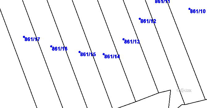 Parcela st. 861/14 v KÚ Ratměřice, Katastrální mapa
