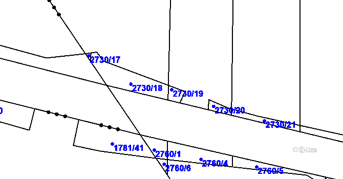 Parcela st. 2730/19 v KÚ Střítež u Kaplice, Katastrální mapa