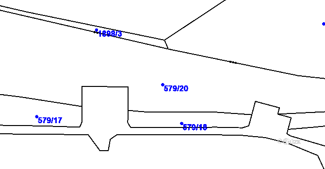 Parcela st. 579/20 v KÚ Žďár u Kaplice, Katastrální mapa