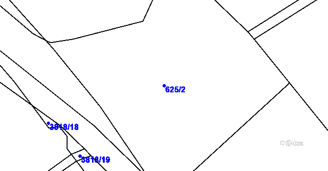 Parcela st. 625/2 v KÚ Razová, Katastrální mapa
