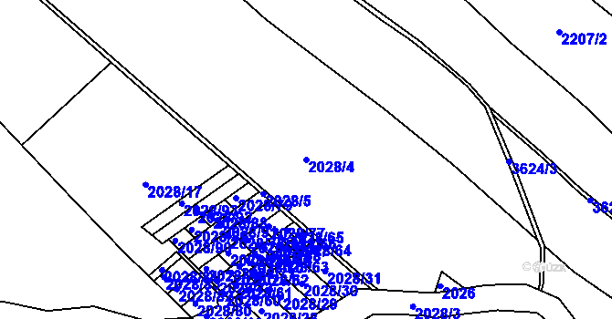 Parcela st. 2028/4 v KÚ Razová, Katastrální mapa