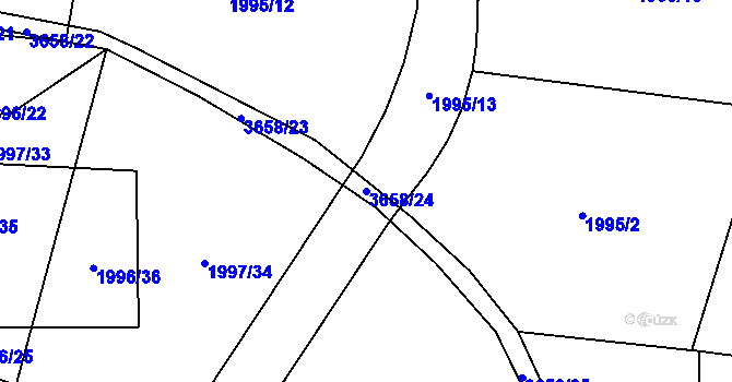 Parcela st. 3658/24 v KÚ Razová, Katastrální mapa