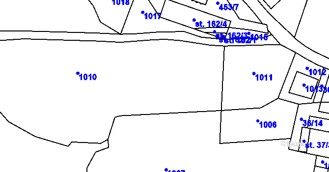 Parcela st. 42/1 v KÚ Ražice, Katastrální mapa