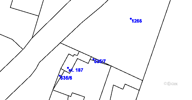 Parcela st. 535/4 v KÚ Ražice, Katastrální mapa