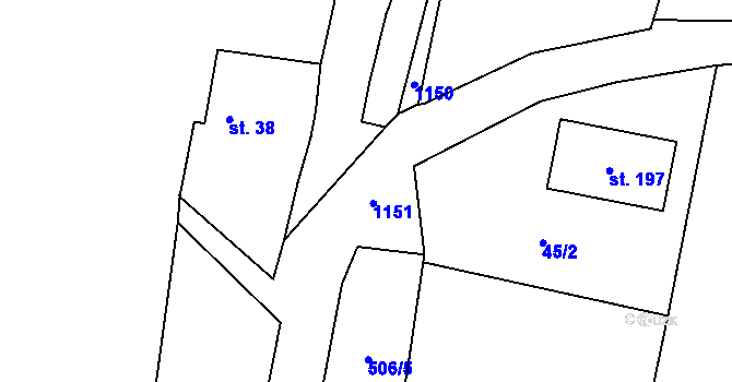 Parcela st. 506/8 v KÚ Ražice, Katastrální mapa