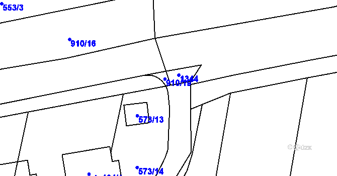 Parcela st. 573/21 v KÚ Ražice, Katastrální mapa