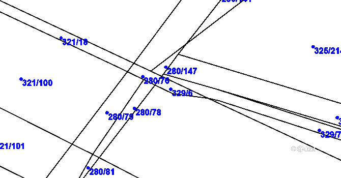 Parcela st. 329/6 v KÚ Rebešovice, Katastrální mapa