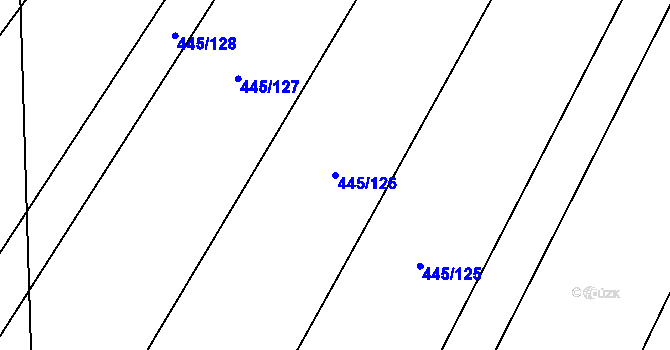 Parcela st. 445/126 v KÚ Rebešovice, Katastrální mapa