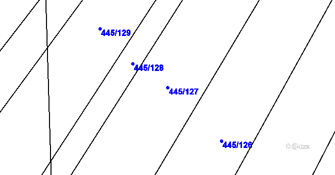 Parcela st. 445/127 v KÚ Rebešovice, Katastrální mapa
