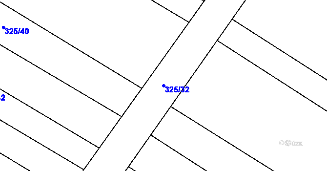 Parcela st. 325/32 v KÚ Rebešovice, Katastrální mapa